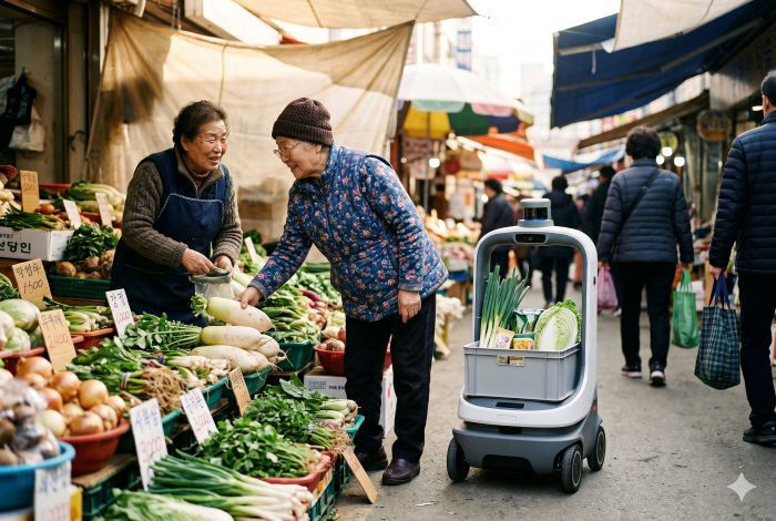 성남시, 전국 최초 전통시장 AI 짐꾼 로봇 도입 실증 추진